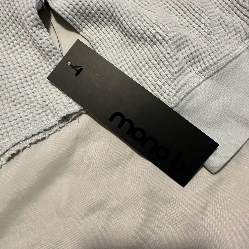 NWT Mono B Waffle Knit Oversized Crop Top Sz L - Picture 4 of 8